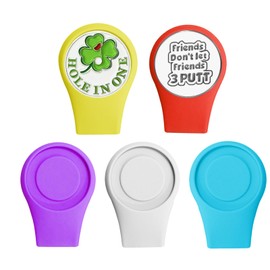 VEASAERS Golf Hat Clip Silicone Holder Value 2 5 Pack, Strong Magnetic Ball Marker Attach to Pocket Hats Cap Belt Edge Gifts for Golfers Men Women Kids (5 Pack Multicolor)