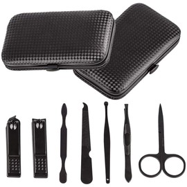 7 in 1 nail clipper set- portable nail cutter set, Manicure Set, easy to carry (black travel set)