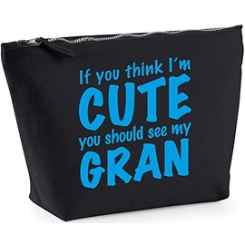 Hippowarehouse If you think I'm cute you should see my mum (blue) printed make up cosmetic wash bag 18x19x9cm