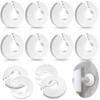 12 Pieces Water Pipe Covers, White Radiator Pipe Collars, Plastic