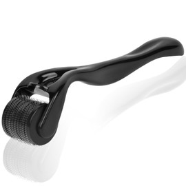 LOPHE Beard Roller 2.5 mm, Derma Roller for Men, Beard Growth, Micro Needle Roller for Skin and Hair Care for Men and Women (Black)