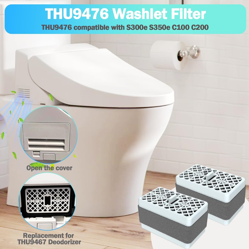 TOTO-Washlet Deodorizer Filter, Deodorizing Cartridge Air Filter Compatible with TOTO