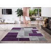 L'Baiet Verena Purple Grey Graphic Geometric Color Block Mid-Century Modern
