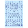 Haikyu Parts Fire Tribal Decal Outline Metallic Violet 1pc Decal