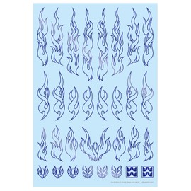 Haikyu Parts Fire Tribal Decal Outline Metallic Violet 1pc Decal for Plastic Model FTPL-MTVLT