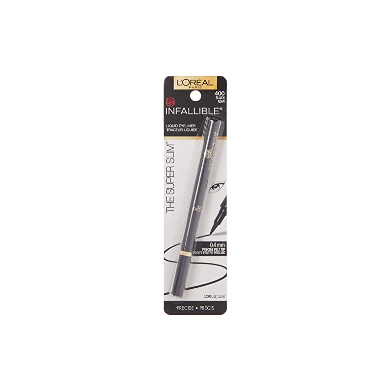LOral Paris Makeup Infallible Super Slim Long-Lasting Liquid Eyeliner, Ultra-Fine