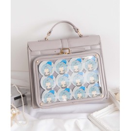 WEGO Women's 2-Way Letter Flap Ita Bag Shoulder Fan Activity Goods Events Live Otaku Activities Clear Bag Deco Bag Going Out Daily Use Korean Spring Summer Autumn Winter, gray, F
