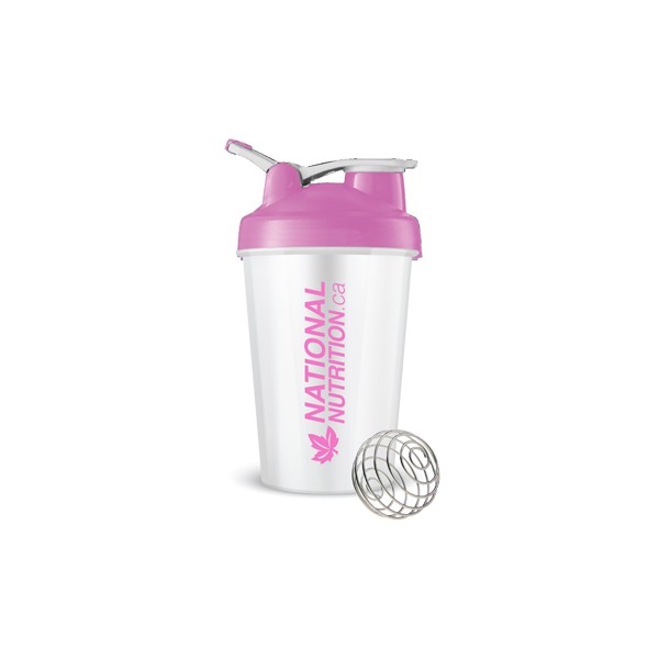 National Nutrition Shaker + Mixer Ball & Carrying Toggle (Pink BPA Free) - 450ml
