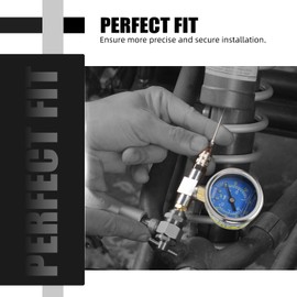 NICECNC Universal 350psi Nitrogen Gauge Needle Pressure Checker Tool Compatible with Yamaha YZX, Compatible with Ohlins, Compatible with Ford Raptor Truck Shocks, See Fitment