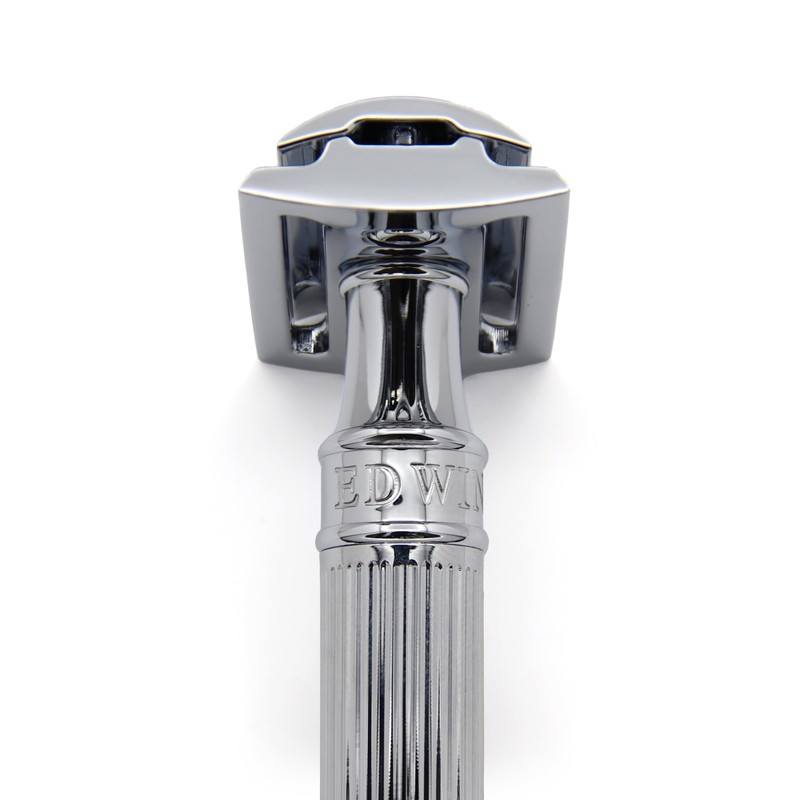 Edwin Jagger DE89Lbl Lined Detail Chrome Plated Double Edge Safety