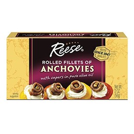 Reese Rolled Anchovies, 2 Ounce Tins (Pack of 10)