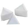 Uniquer 40Pcs White Bead Sorting Trays Triangle Shape Jewelry Storage