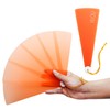 RAKUSE Self-Flow Fan for Sauna (Orange/Plastic), Stylish, See-through Fan, For