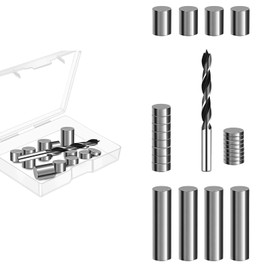 6.8 Ounce Cylindrical Stainless Steel Weight for Derby Pine Race Wood Car, 24 Pieces Multiple Size Incremental Weight to Optimize Your Car Speed, 4 Sizes