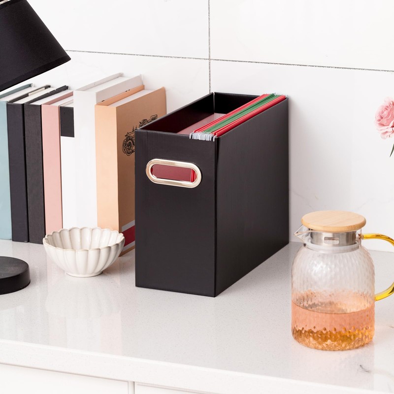 Jutom File Organizer, 8 Packs Cardboard File Storage Folder Letter