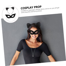Minkissy 1set Attractive Female Cat Ears Headband Eye Mask for Costume Parties Design for Festivals Cosplay and Dress-up Occasions