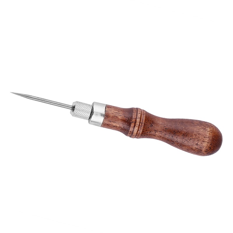 4 In 1 Wooden Handle Leather Stitching Sewing Awl DIY