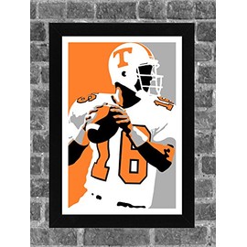 Peyton Manning Tennessee Volunteers Football Portrait Sports Print Art 11inches by 17 inches