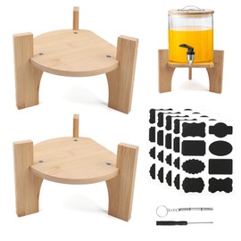 FAMULP 9 Pcs Drink Dispenser Stand Set, Beverage Dispenser Stand Only Fits 6 Inches Diameter Round Vessel