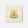 Unbranded Cambodia Coat Of Arms 4'' X 4'' Square Wooden
