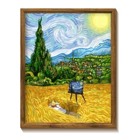 DECORRECOR Colorful Eclectic Decor, Maximalist Framed Wall Art 8x10 Inch, Whimsical Decor for Home Wall (Picture in Picture)