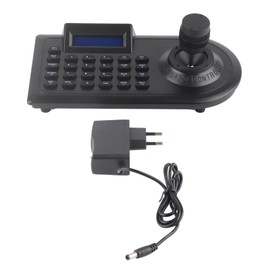 3D PTZ Camera Controller Strong Compatibility LCD Display with Joystick for Public Security Surveillance 100‑240V EU Plug