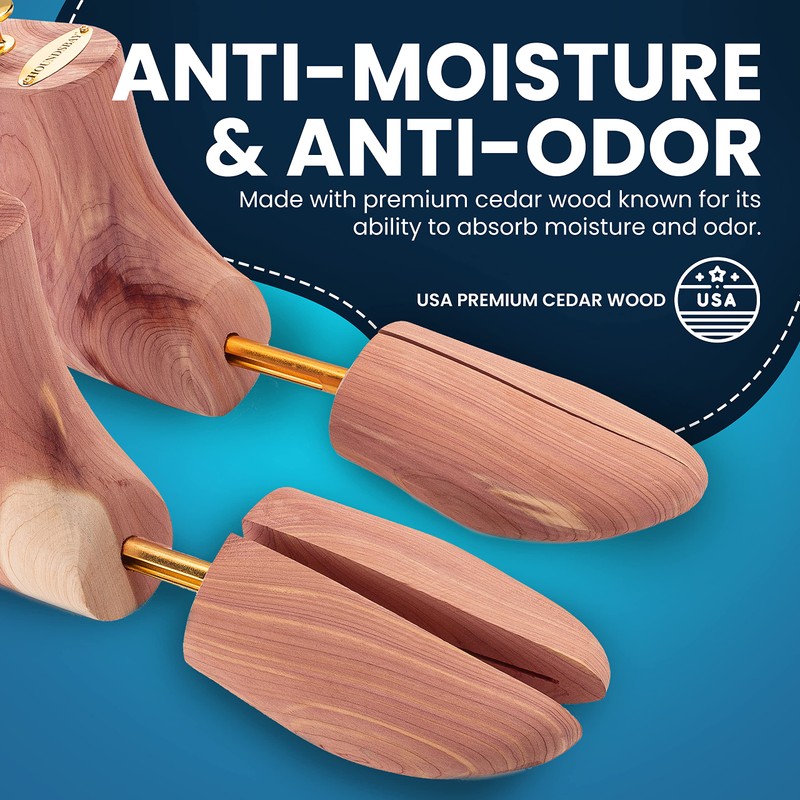 HOUNDSBAY Boot Trees, Cedar Boot Tree for Men, Shoe Tree