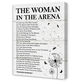 Gwisml The Woman In The Arena Wall Decor,Inspirational Quotes Canvas Frame Paintings For Home Office Wall Art Workplace Decor
