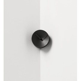 mosery Wall Clock in to The Corner-Attached Black Color 3.4 inch high Silent Non Ticking Battery Operated Room Living Room Desk Office Clock Decoration (Black)