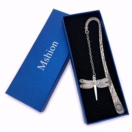 Metal Bookmarks with Chain,Unique Glow in The Dark Bookmark,Inspirational Book Markers for Book Lovers Delicate Gifts