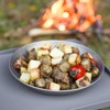 MAXCOOK 2 pcs Titanium Camping Plate Dishes,7.68 Inch Ultralight Durable