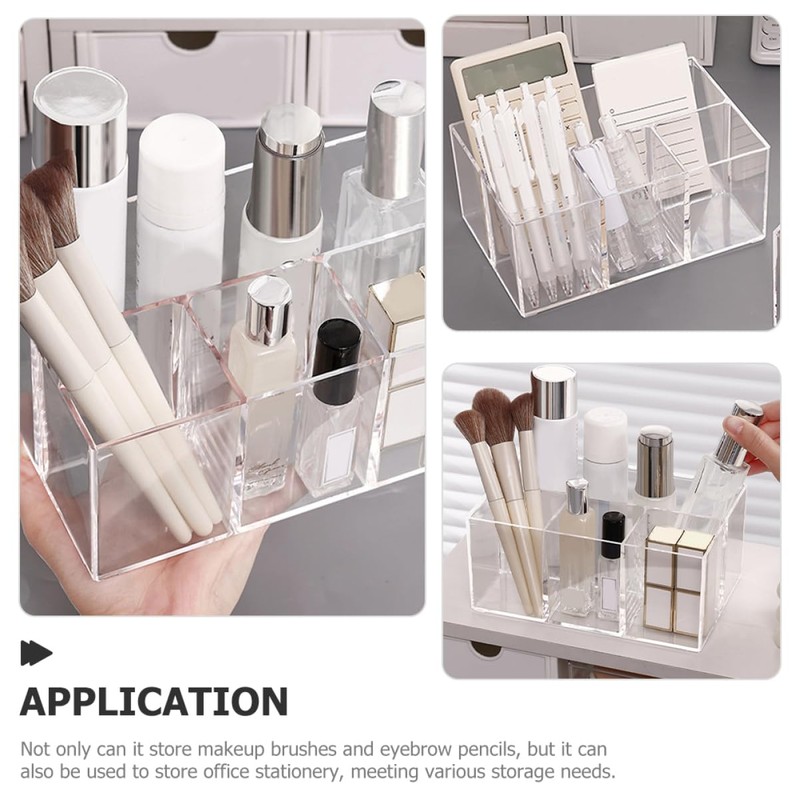 LABRIMP Makeup Brush Holder Storage Organizer for Desk Compact Vanity