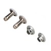 500 Sets Leather Rivets 6x8mm Iron White Round DIY Plating