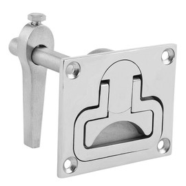 Boat Cam Latch Locking,Stainless Steel Flush Mount Latch Flush Turning Lift Handle Floor Buckle Recessed Hatch Pull Buckle for Marine Boat