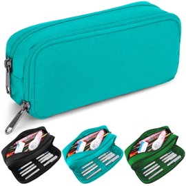 Large Pencil Case, Large Capacity Pencil Pouch with Zipper 2 Compartments, Stationery Pen Bag for Adults, Office Stationery Organizer for Teen Girls & boy. Kindergarten Classroom Must Haves