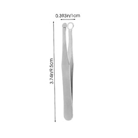 Stainless Steel Nasal Hair Tweezer Set Round Head Nose Hair Trimming Tool for Adults Precision Eyebrow Grooming Clip Ergonomic Handle