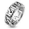 Tapsi´s Coolbodyart® Stainless Steel Silver Ring 7mm Wide D Chain