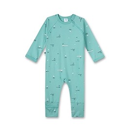 Sanetta Boys' Jumpsuit Green Practical and Comfortable Romper Made of Soft Organic Cotton for Boys Baby Overall Size, Green