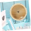 Sosoport 22cm Wooden Hamster Wheel Exercise Toy for Pet Hamsters