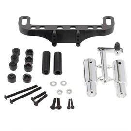 LAFEINA Plastic Double Exhaust Pipe Tail Pipe & License Bracket for 1/10 RC Car On Road Drift Racing Tamiya HSP HPI Kyosho Axial SCx10 Decoration