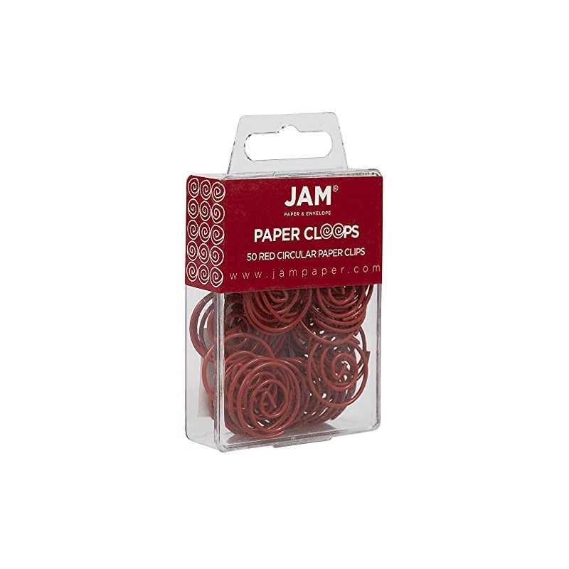 JAM PAPER - Clips circulares para papel (50 unidades), color
