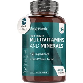 Multivitamin Tablets for Men & Women with 27 Active Multivitamins & Minerals Like Iron, Zinc, & Vitamin D - Peppermint Flavour 400 Micro Tablets - Vegan Multivitamins Nutritional Supplement