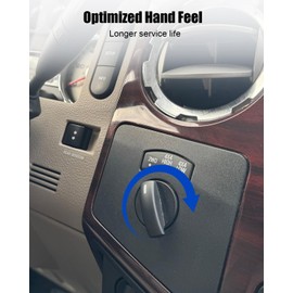 Knob Lighting Switch Fit for Ford F250 F350 F450 F550 Super Duty 4x4 2005-2010 Replace 5C3Z-11661-AAA 5C3Z11661AAA, Switch Control Knob Black