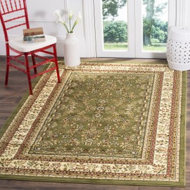 Safavieh Lyndhurst Collection LNH331C Traditional Oriental Area Rug, 8' x 8' Square, Sage / Ivory