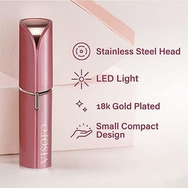 VISOFO Depilación facial para mujeres | Dispositivo de afeitar eléctrica para quitar el dermaplaning pequeño bigote, herramientas para eliminar el der