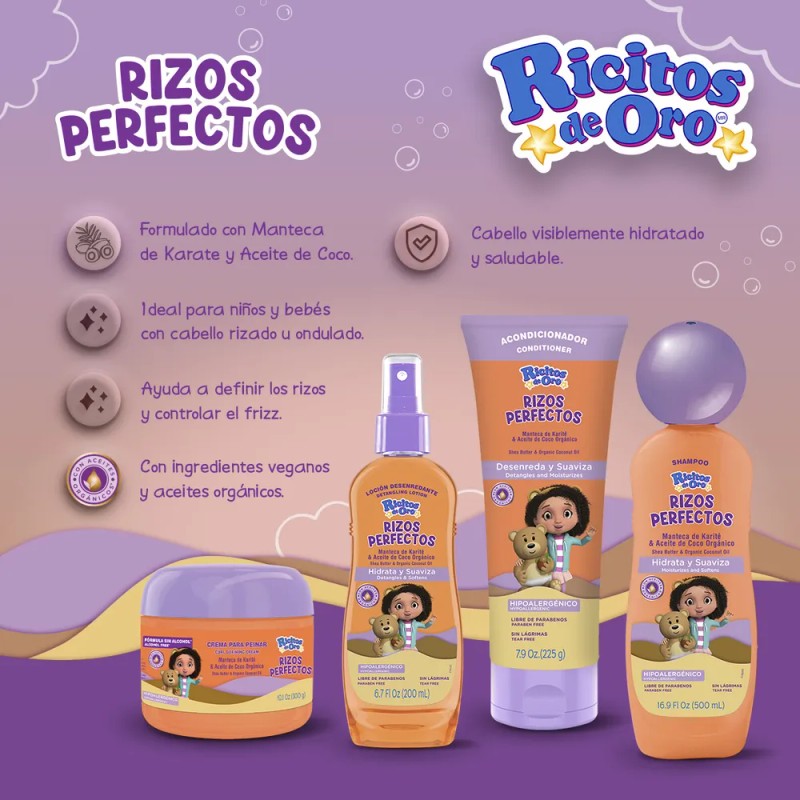 Ricitos De Oro, Crema Para Peinar Rizos Perfectos, 300 Gr