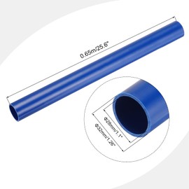 MECCANIXITY 1 1/4 Inch PVC Rigid Tube Round Pipe 28mm ID 32mm OD 650mm Blue High Impact for Water Pipe,Crafts,Cable Sleeve