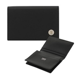 Takeokikuchi Amigo Men's Business Card Holder, Cowhide Leather, Genuine Leather, 01: Black/Black