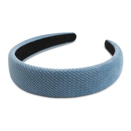 SXQLYH Padded Velvet Headband, Women's Headband, Thick Hair Band, Headbands, Soft Velvet Hair Band, Padded Hair Band, Comfortable Headbands for Women and Girls (Blue)