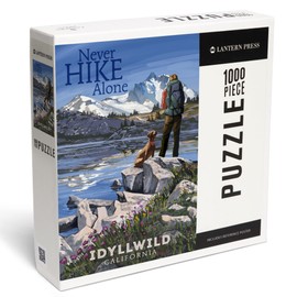 Idyllwild, California, Hiker and Dog, Never Hike Alone (1000 Piece Puzzle, Challenging Jigsaw Puzzle for Adults, Made in USA)